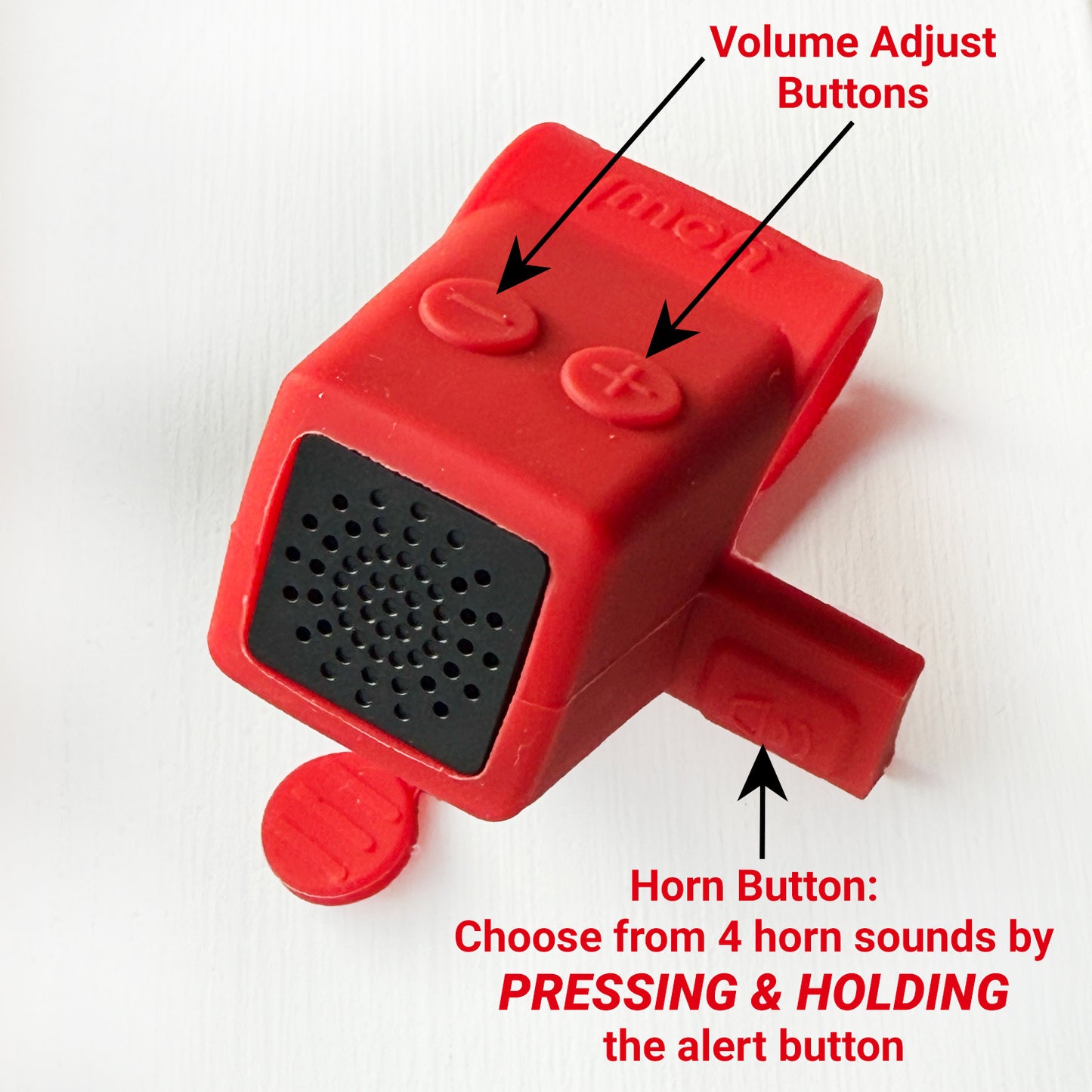 Yowl Rechargeable Bike Horn with Squeeze Trigger for Instant Alerts (Right Handlebar | Black)