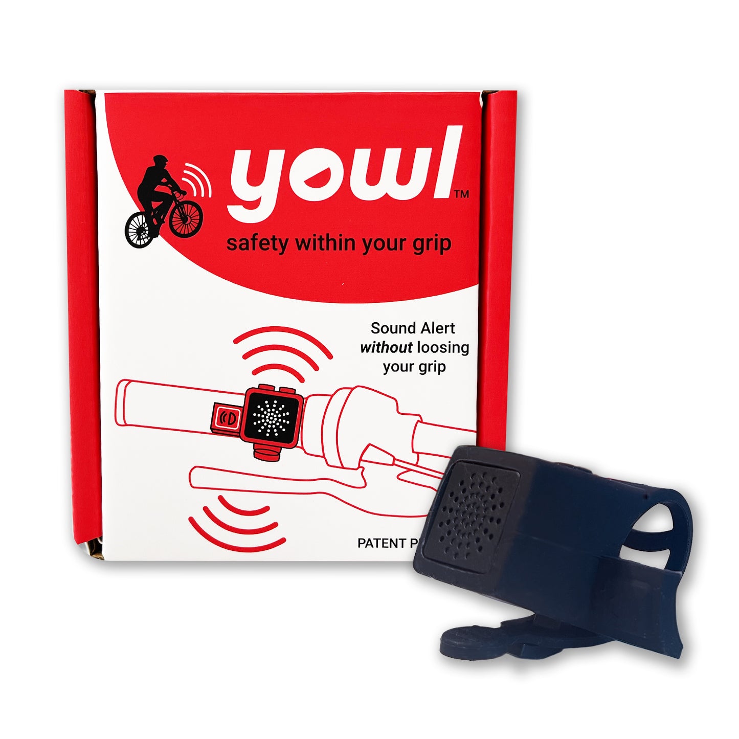 Yowl Rechargeable Bike Horn with Squeeze Trigger for Instant Alerts (Left Handed | Black)