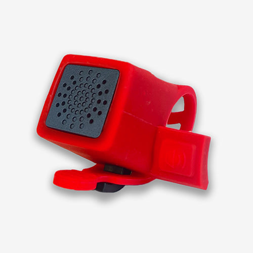 Yowl Rechargeable Bike Horn with Squeeze Trigger for Instant Alerts (Left Handlebar | Red)